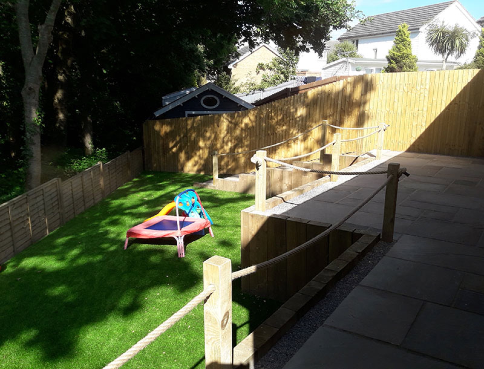 Patio and outdoor living area
