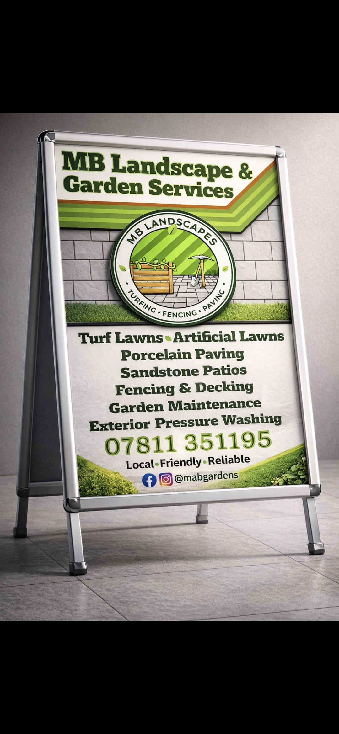 An MB Landscape work-in-progress shot from a Caerphilly garden build